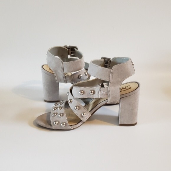 Sam Edelman Circus Ophelia Gray Studded Heels Size 7.5 - Picture 5 of 10